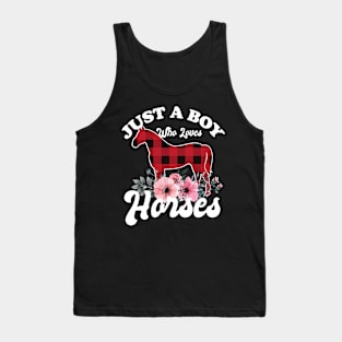 Just a Boy Who Loves Horses Tank Top